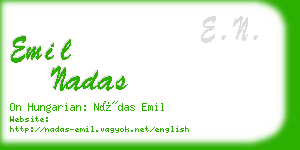 emil nadas business card